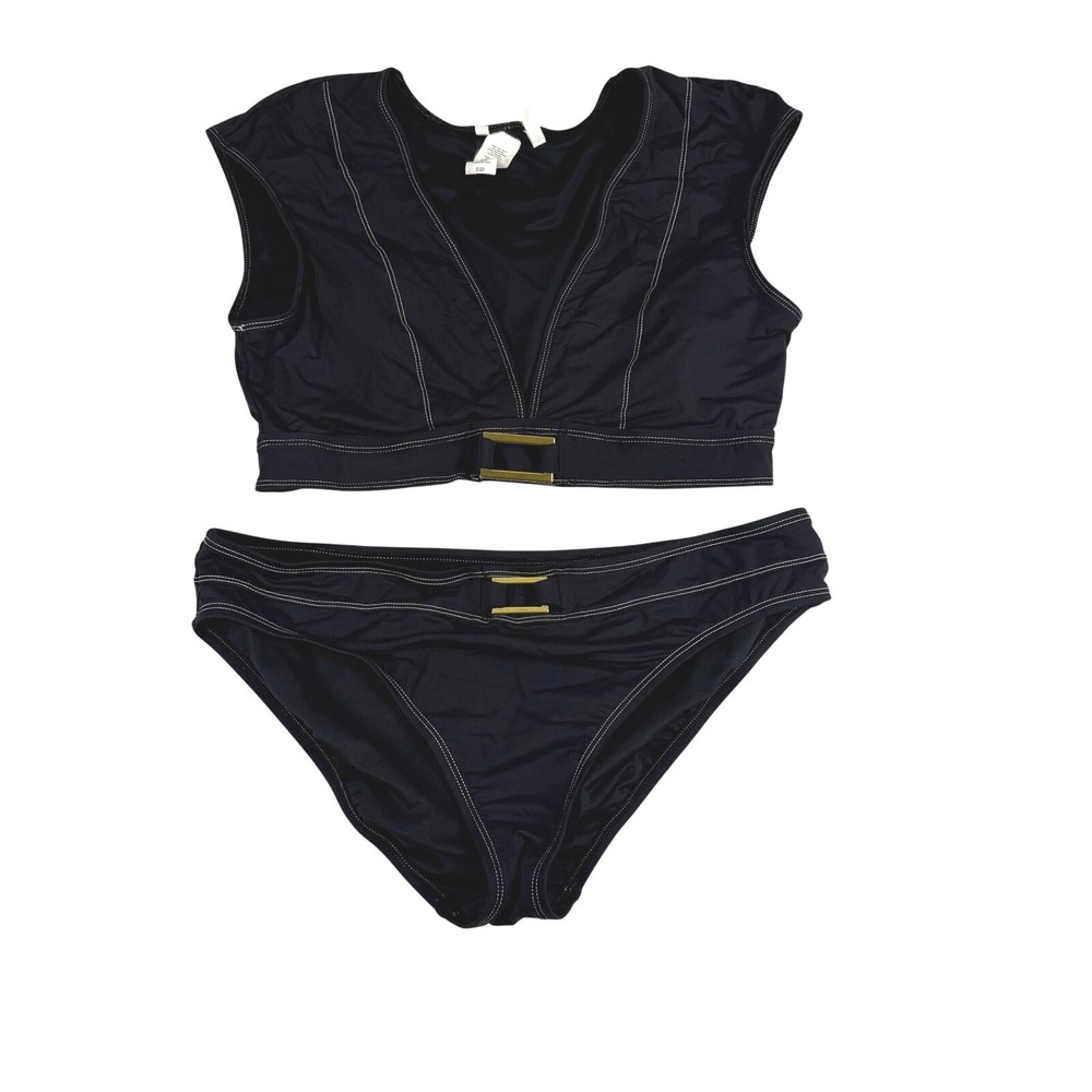 Bleu Rod Beattie Bikini Swimsuit Womens 12 Black